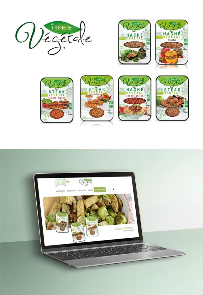 STUDIO-NP, agence de communication à Toulouse, a décliné l'identité de marque Idée Végétale existante sur des packagings de nouveaux produits et développé leur site web.