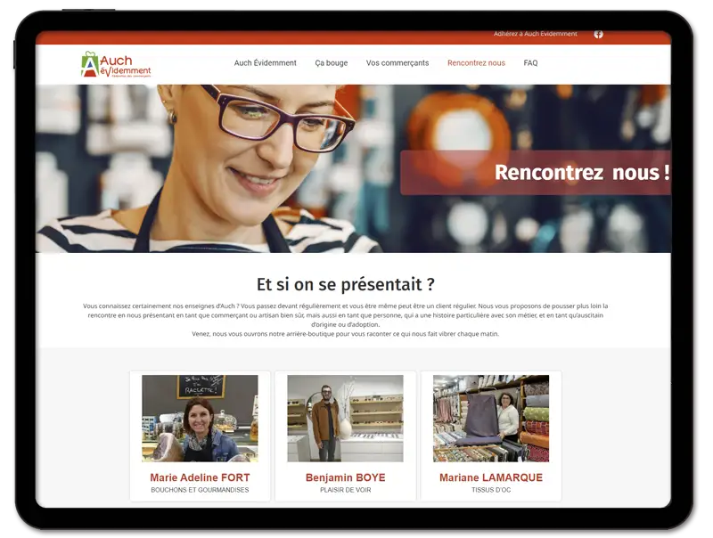 STUDIO-NP, agence de communication et agence web de l'Association Fédération des Commerçants d'Auch
